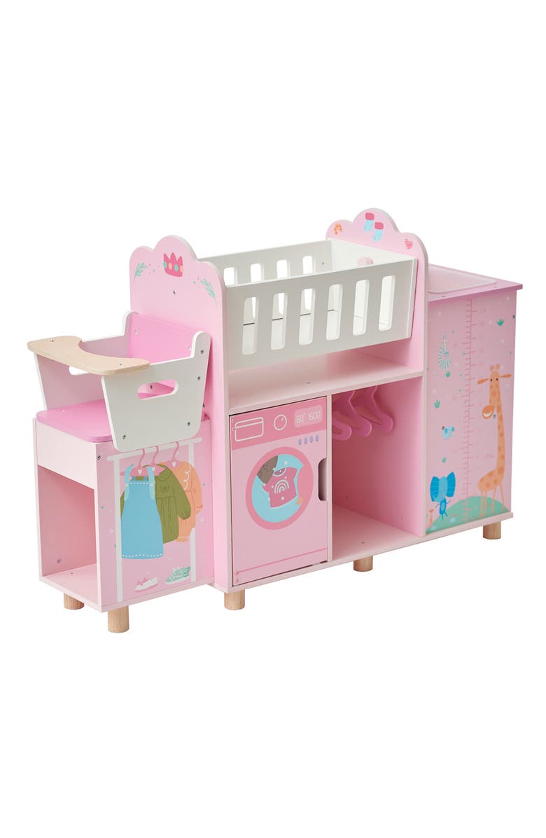 Teamson Kids Olivia's World 6-in-1 Doll Nursery Playset, Alternate, color, Baby Pink