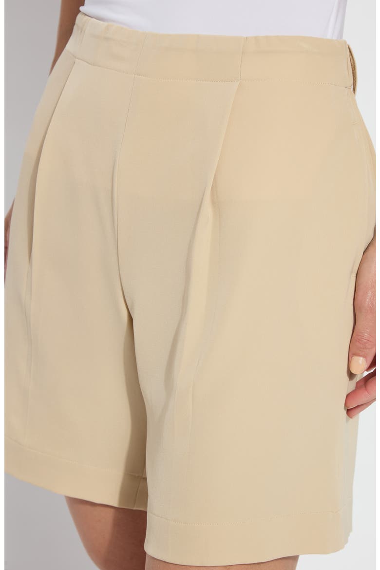 Dia Pleated Shorts, Alternate, color, RAFFIA