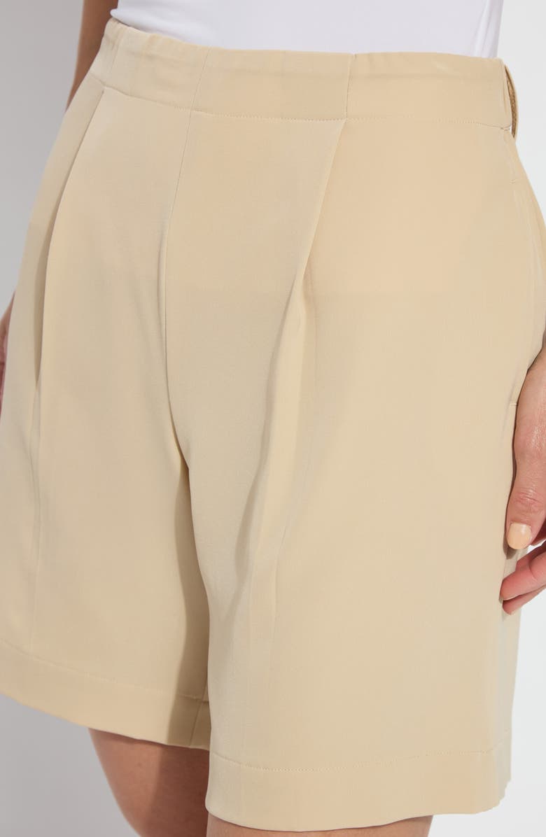 Lysse Dia Pleated Shorts, Alternate, color, Raffia