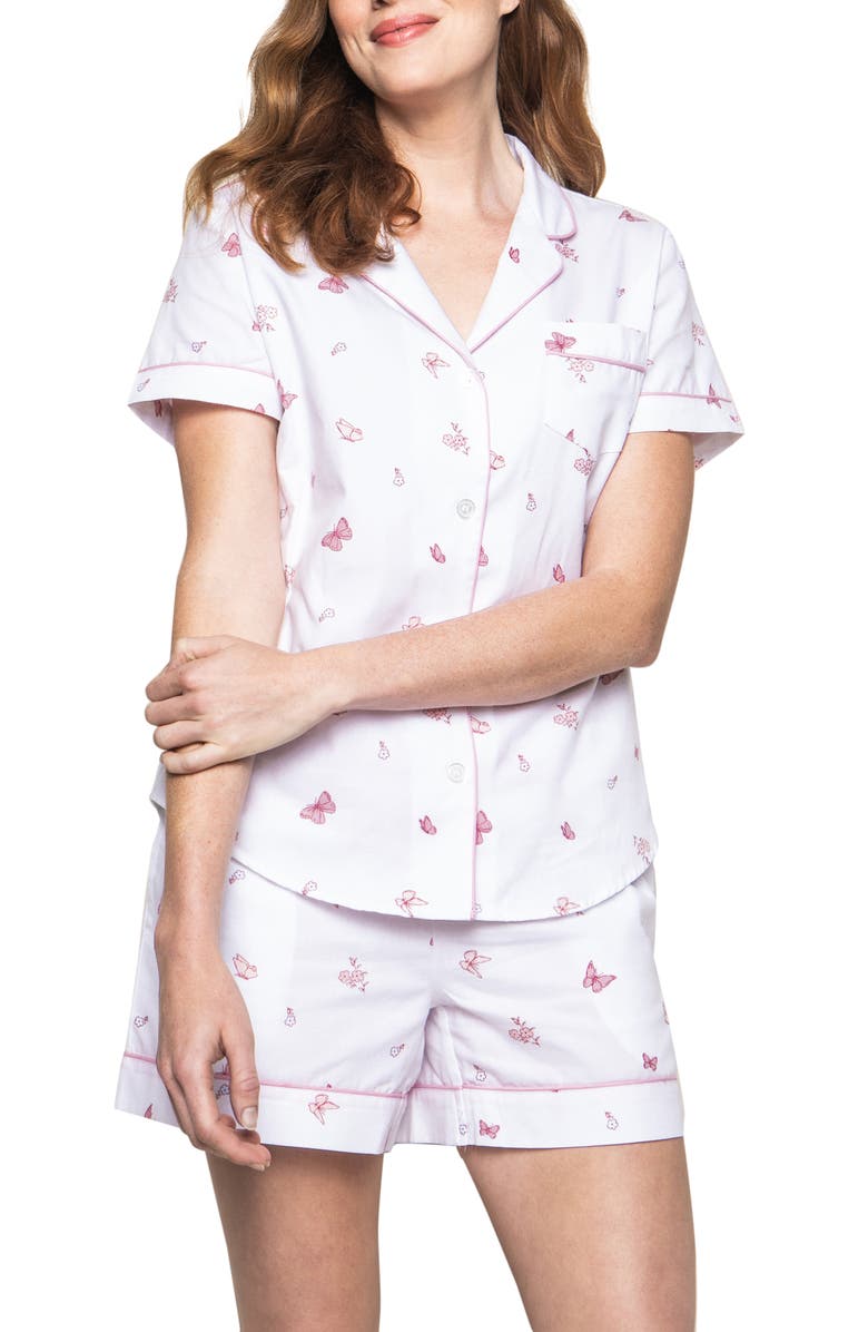 Petite Plume Butterflies Short Pajamas, Main, color, 