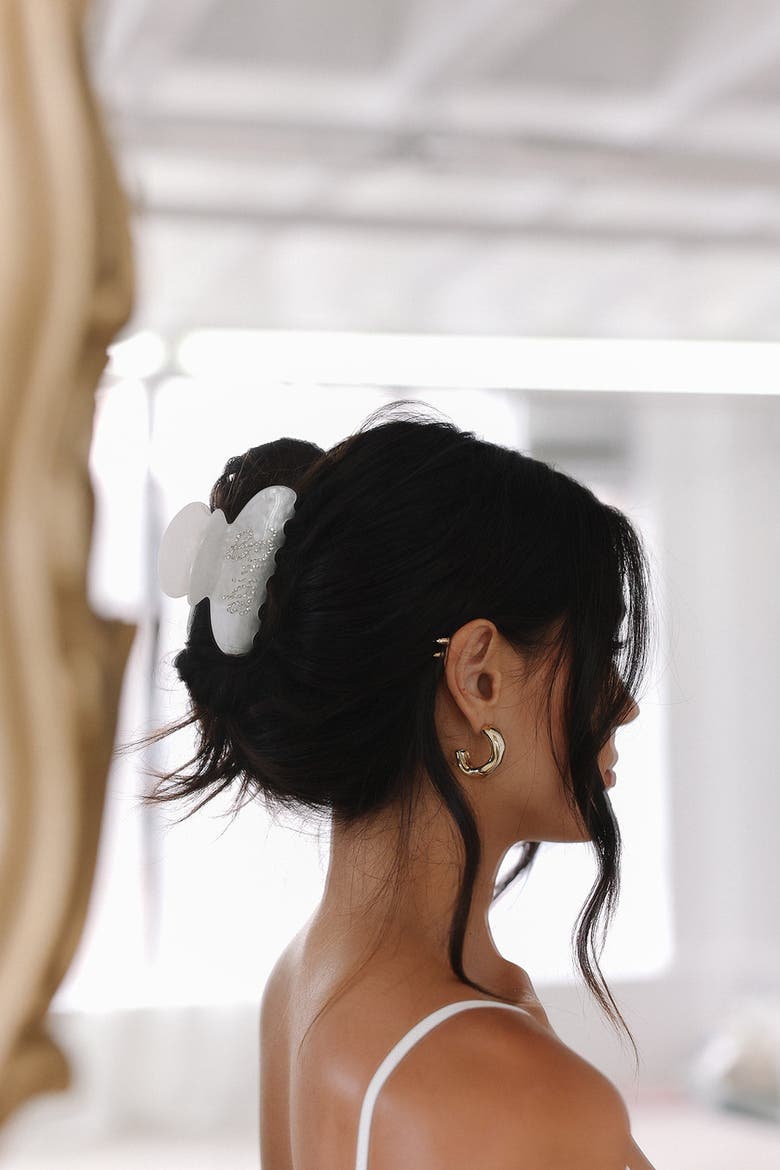 BRIDE Crystal Claw Clip, Alternate, color, White