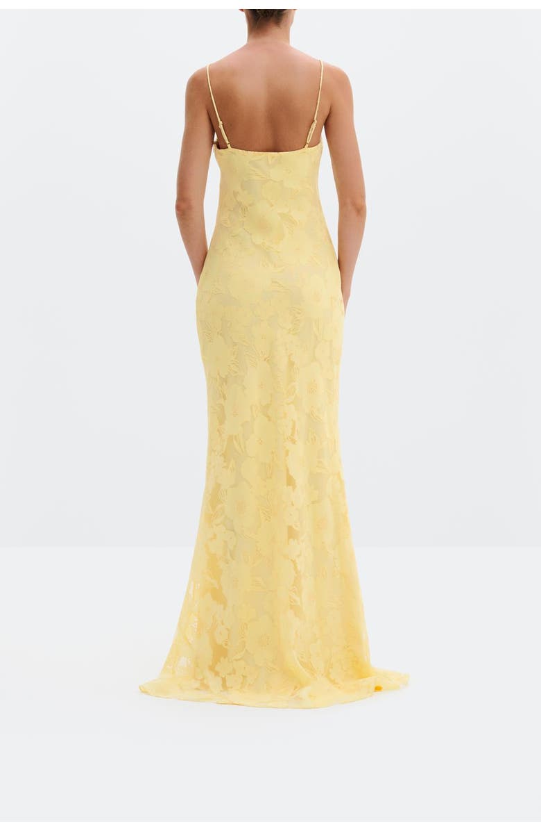 Malina Sorelle Lace Slip Maxi Dress, Alternate, color, Light Lemon