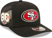 New Era Men's New Era Black San Francisco 49ers 80th Anniversary 9SEVENTY Trucker Adjustable Hat