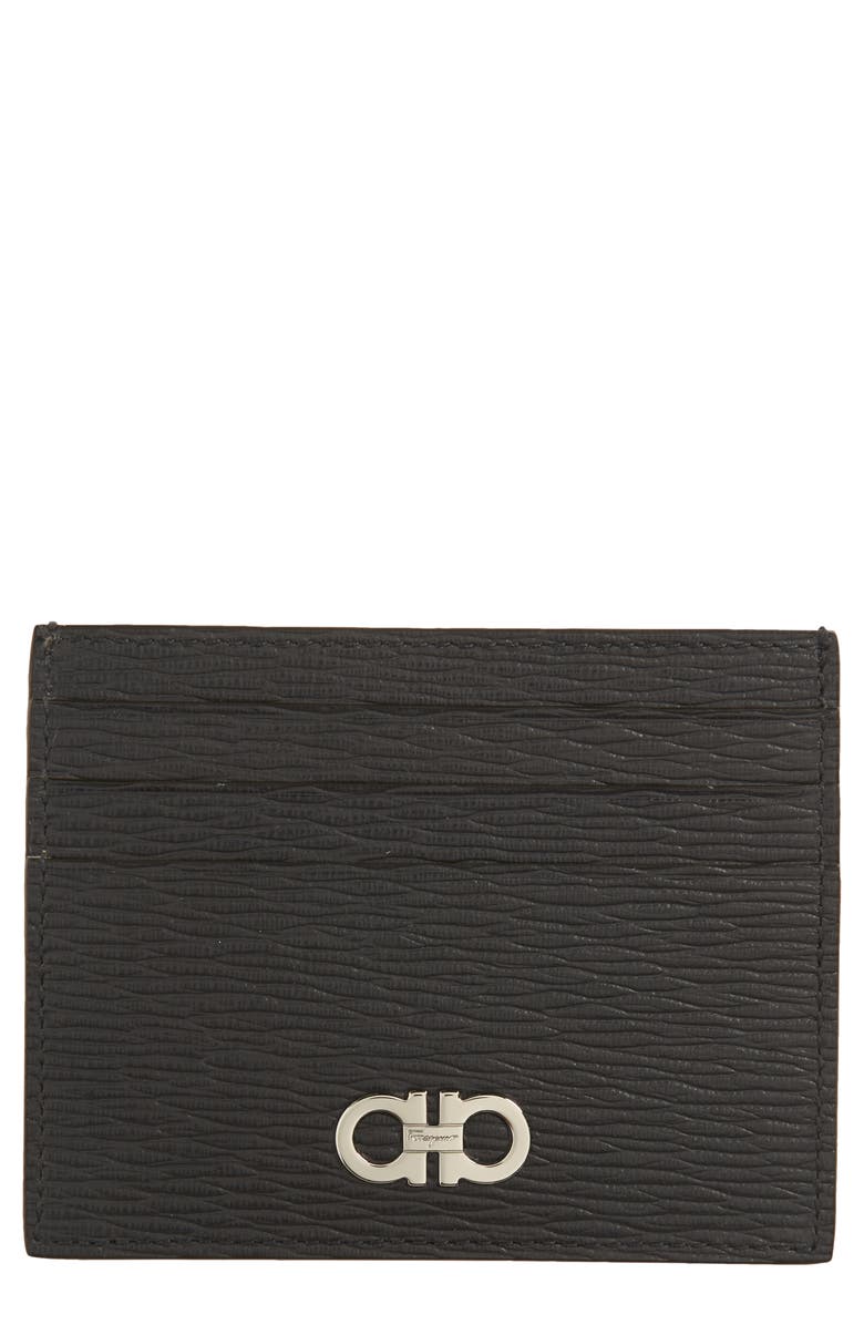FERRAGAMO Salvatore Ferragamo Revival Leather Card Case, Main, color, 