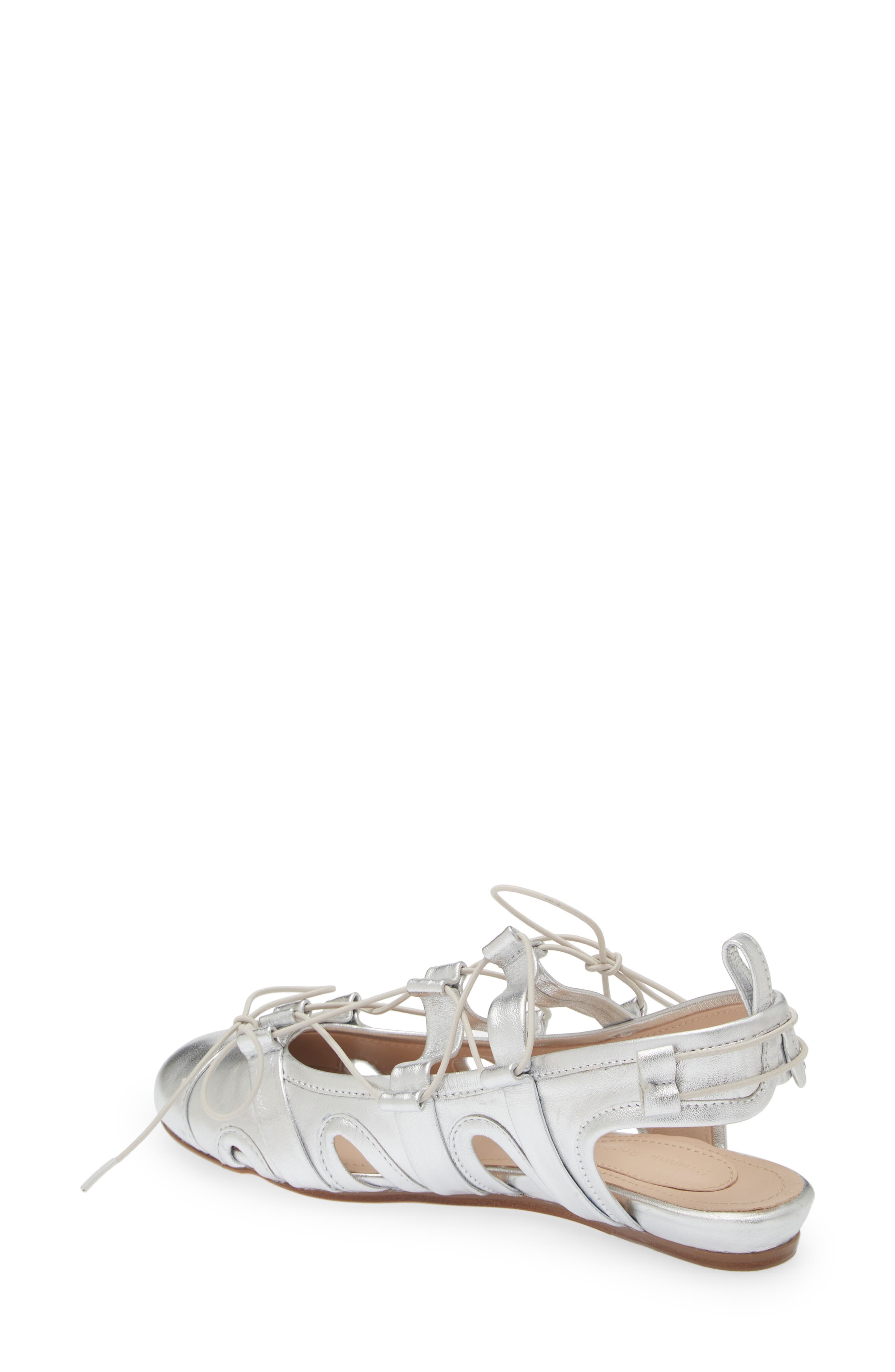 Simone Rocha Sporty Lace-Up Ballet Flat, Alternate, color, 