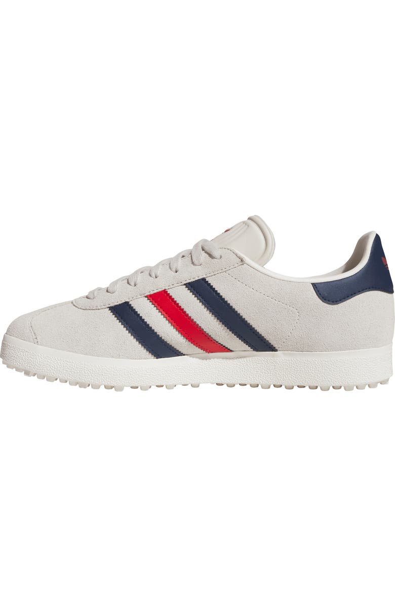 adidas Gazelle Golf Shoe, Alternate, color, Alumina/ Indigo/ Scarlet