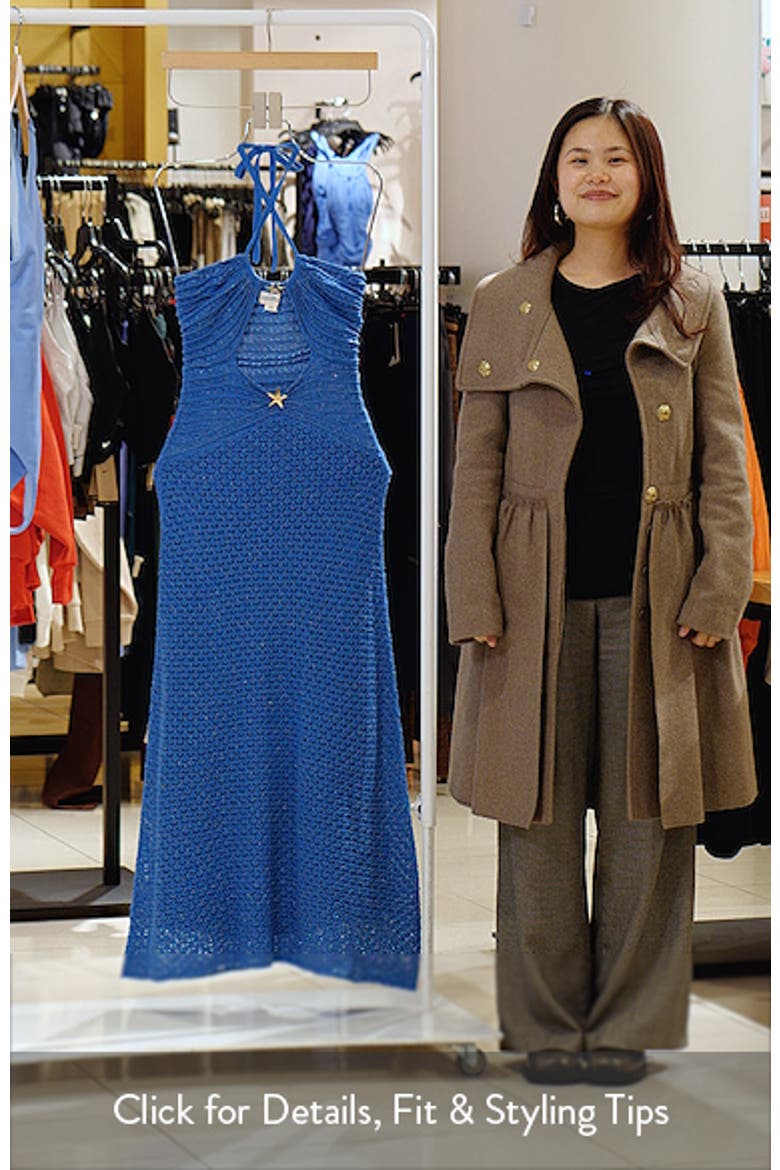 Zully Metallic Cutout Cover-Up Dress video
