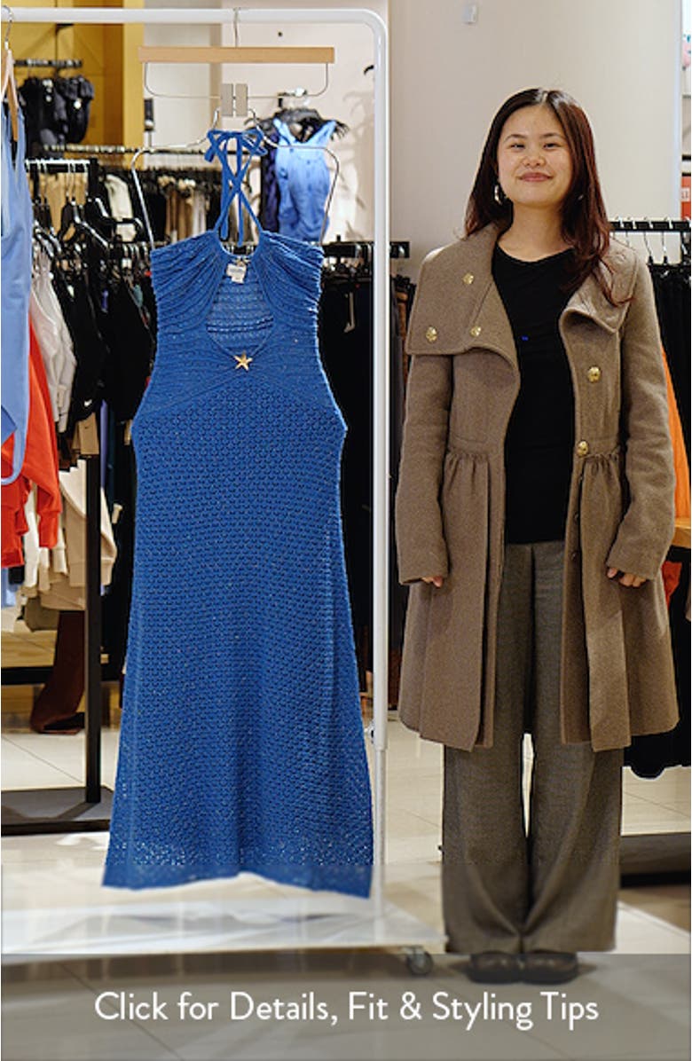 Zully Metallic Cutout Cover-Up Dress, sales video thumbnail