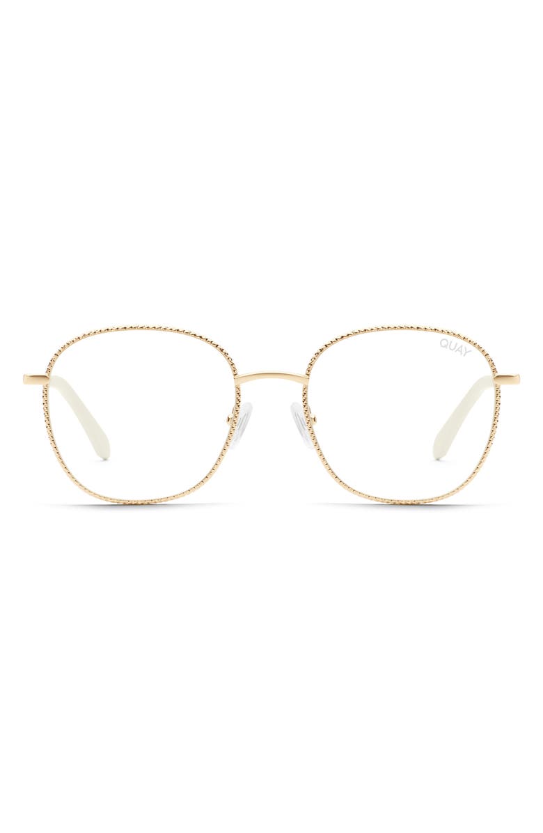 QUAY Jezabell 51mm Round Blue Light Blocking Glasses, Main, color, 