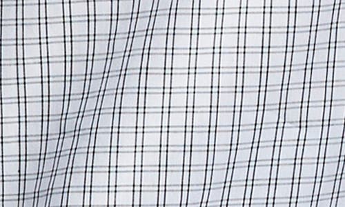 Vince Check Cotton Crop Button-up Shirt In Blue