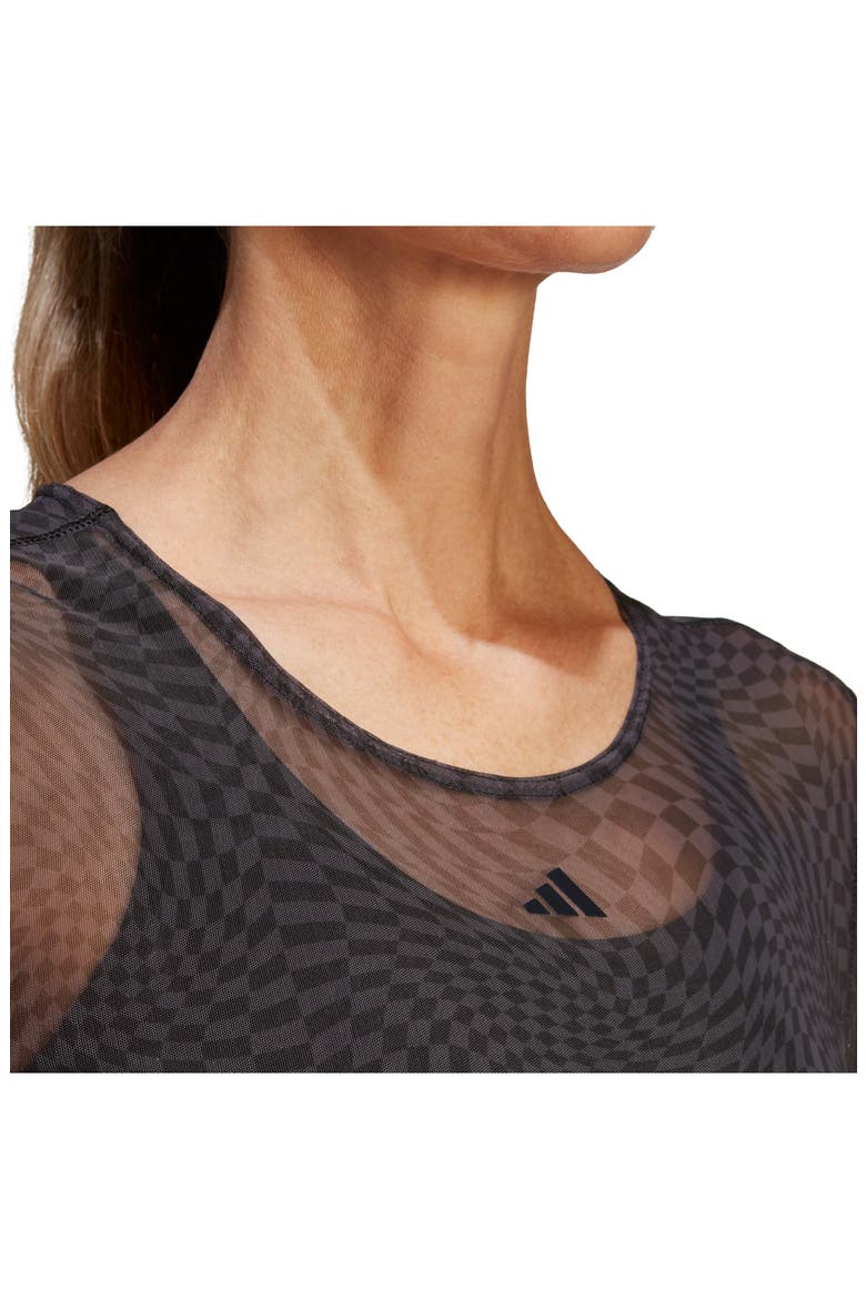 Print Clash Long Sleeve Yoga Shirt, Alternate, color, BLACK