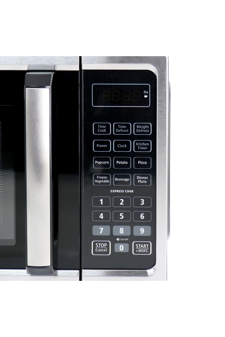 700W Digital Microwave Oven With Turntable in Stainless Steel, Alternate, color, Silver