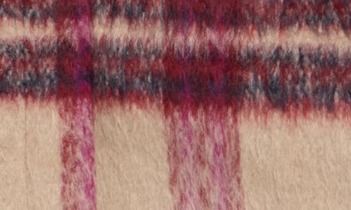 Melloday Plaid Faux Fur Peacoat In Multi