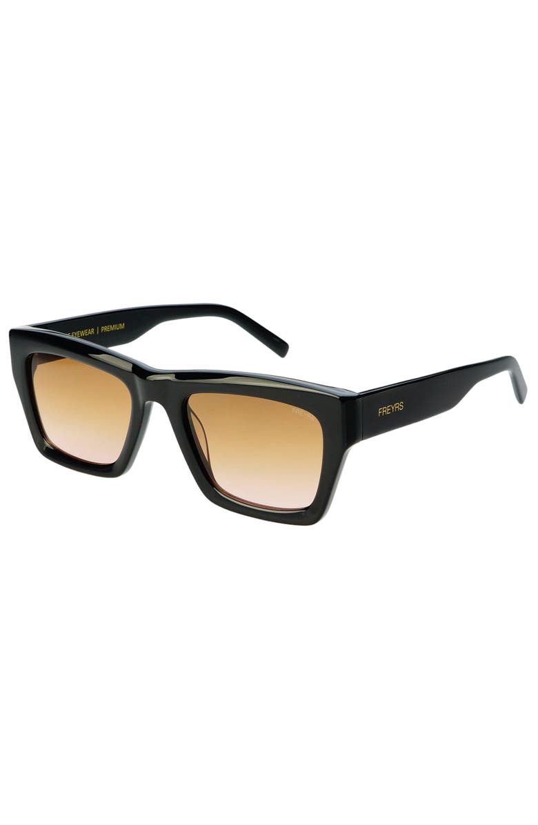 FREYRS Eyewear Nico Square Sunglasses, Alternate, color, Black / Brown