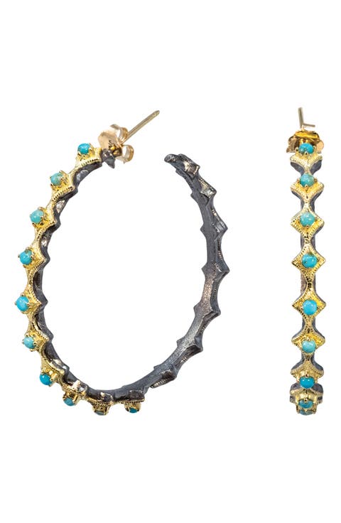Turquoise Hoop Earrings
