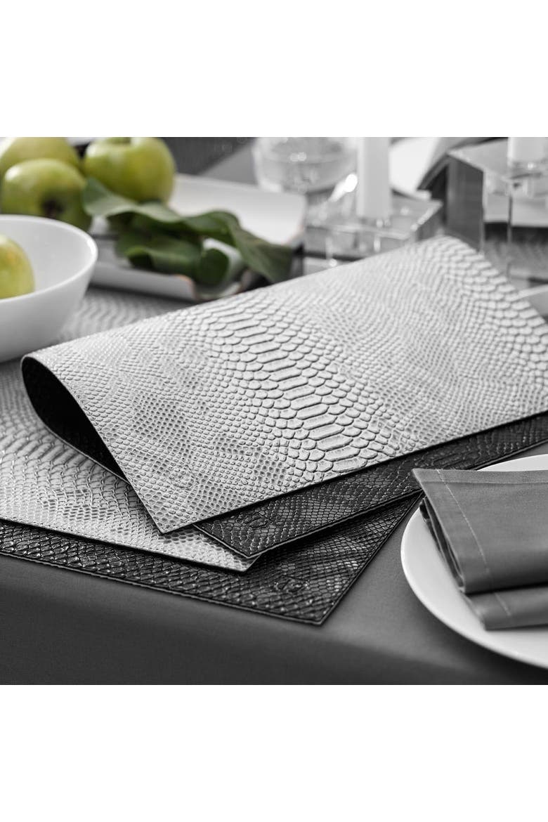Selisa Placemat, Alternate, color, Grey