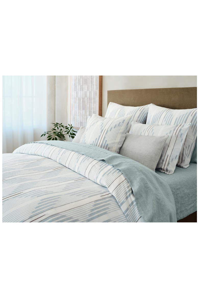 Morelia Jacquard Organic Cotton Duvet, Alternate, color, WAVE