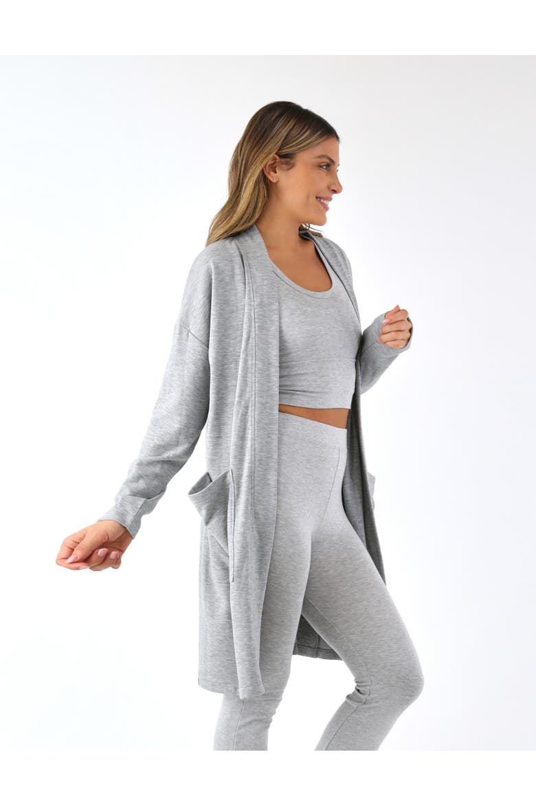 Luxury Cardigan, Alternate, color, Heather Grey