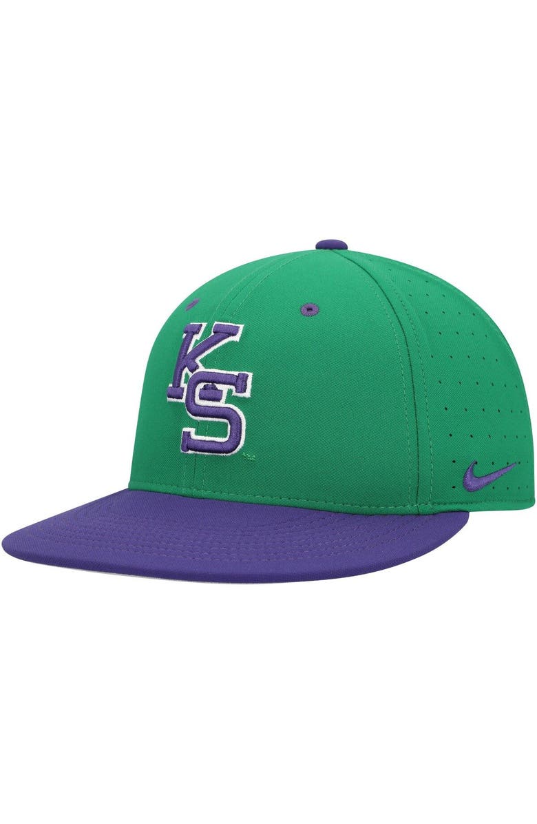 Nike Men's Nike Green Kansas State Wildcats Aero True Baseball Performance Fitted Hat, Main, color, 