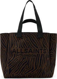 AllSaints Izzy Zebra Stripe Tote