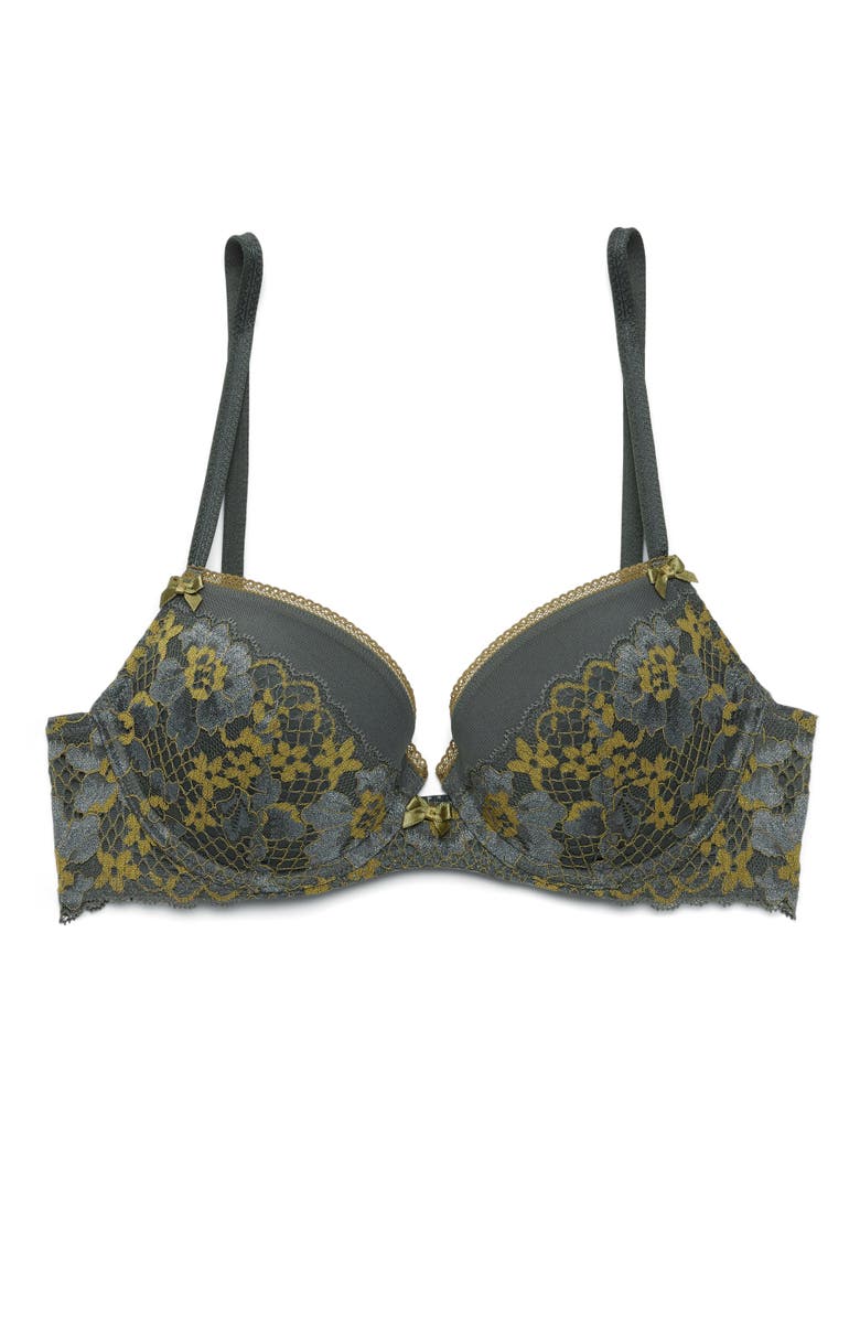 Adore Me Jana Push Up Demi Bra, Alternate, color, Dark Grey