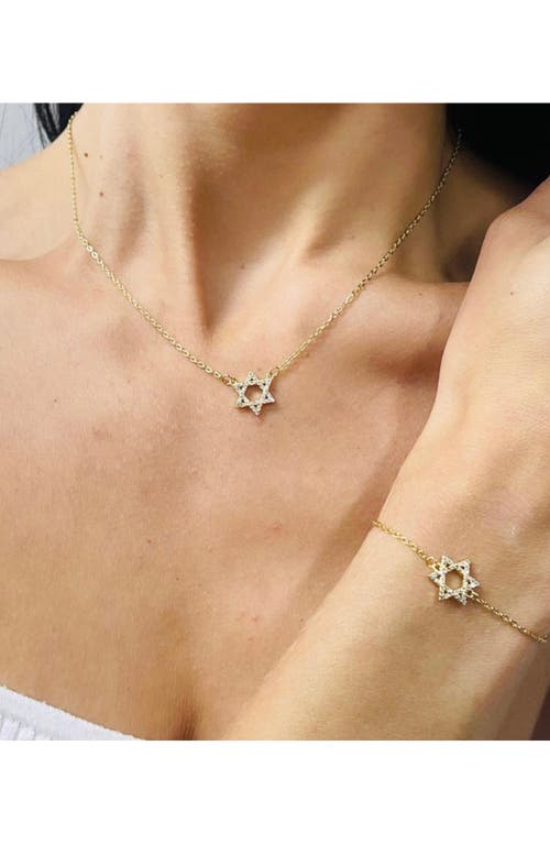 SHYMI SHYMI PAVÉ CUBIC ZIRCONIA STAR OF DAVID BRACELET