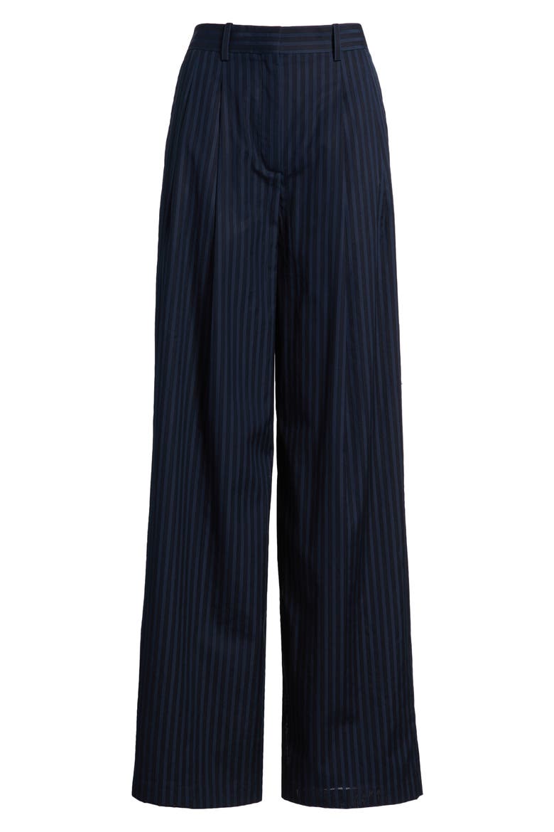 Pleated Wide Leg Pants, Alternate, color, NOCTURNE NAVY