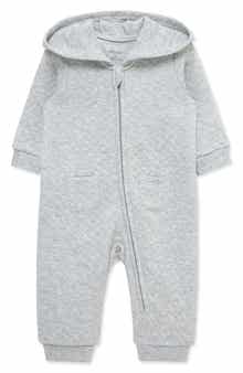 Little Me Quilted Hooded Romper