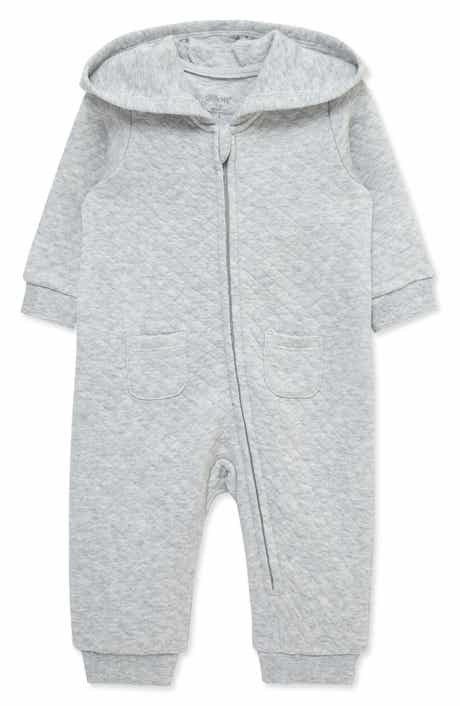 Little Me Quilted Hooded Romper