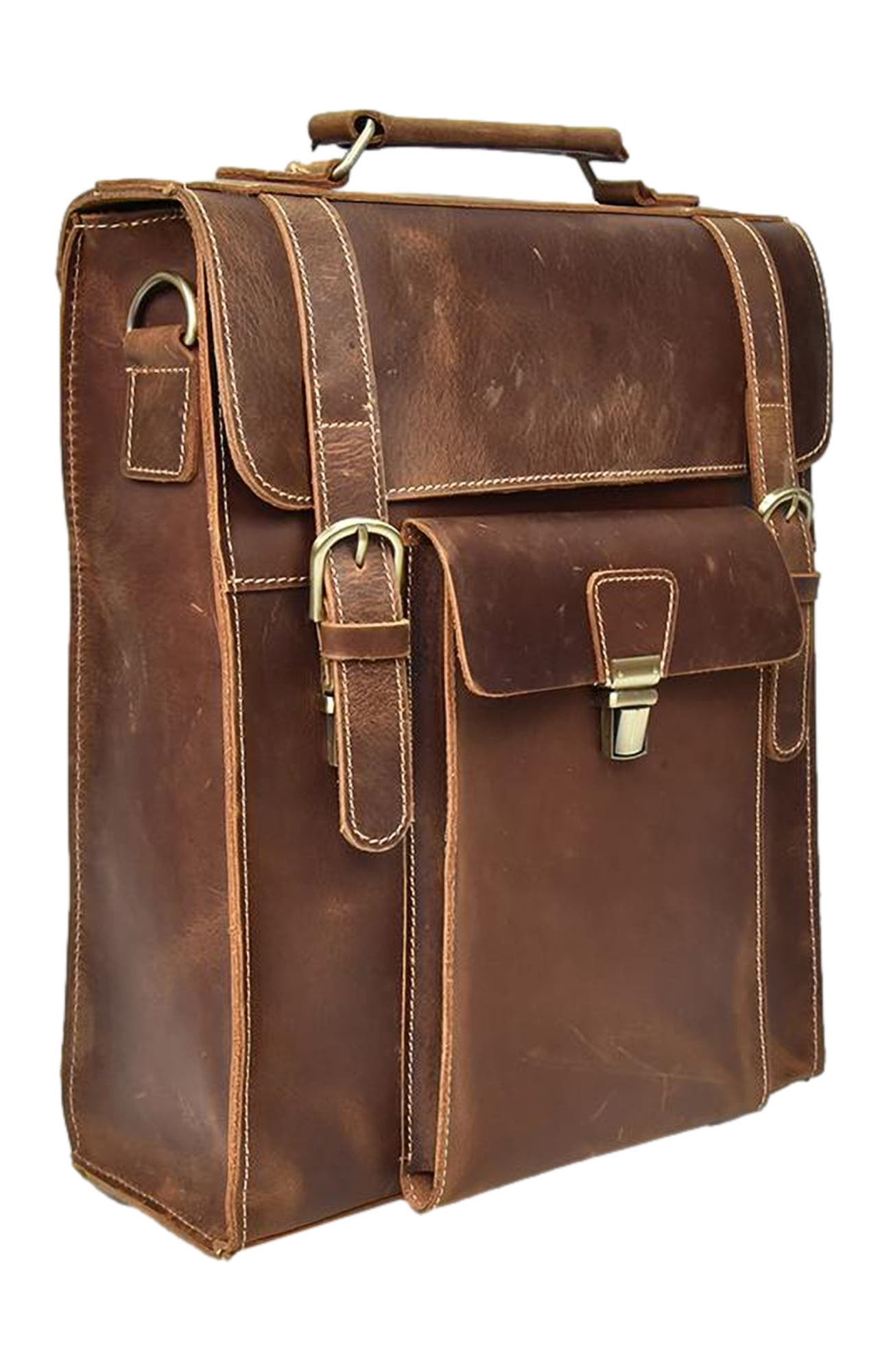 STEEL HORSE LEATHER The Vali Backpack | Handmade Vintage Leather, Alternate, color, Brown