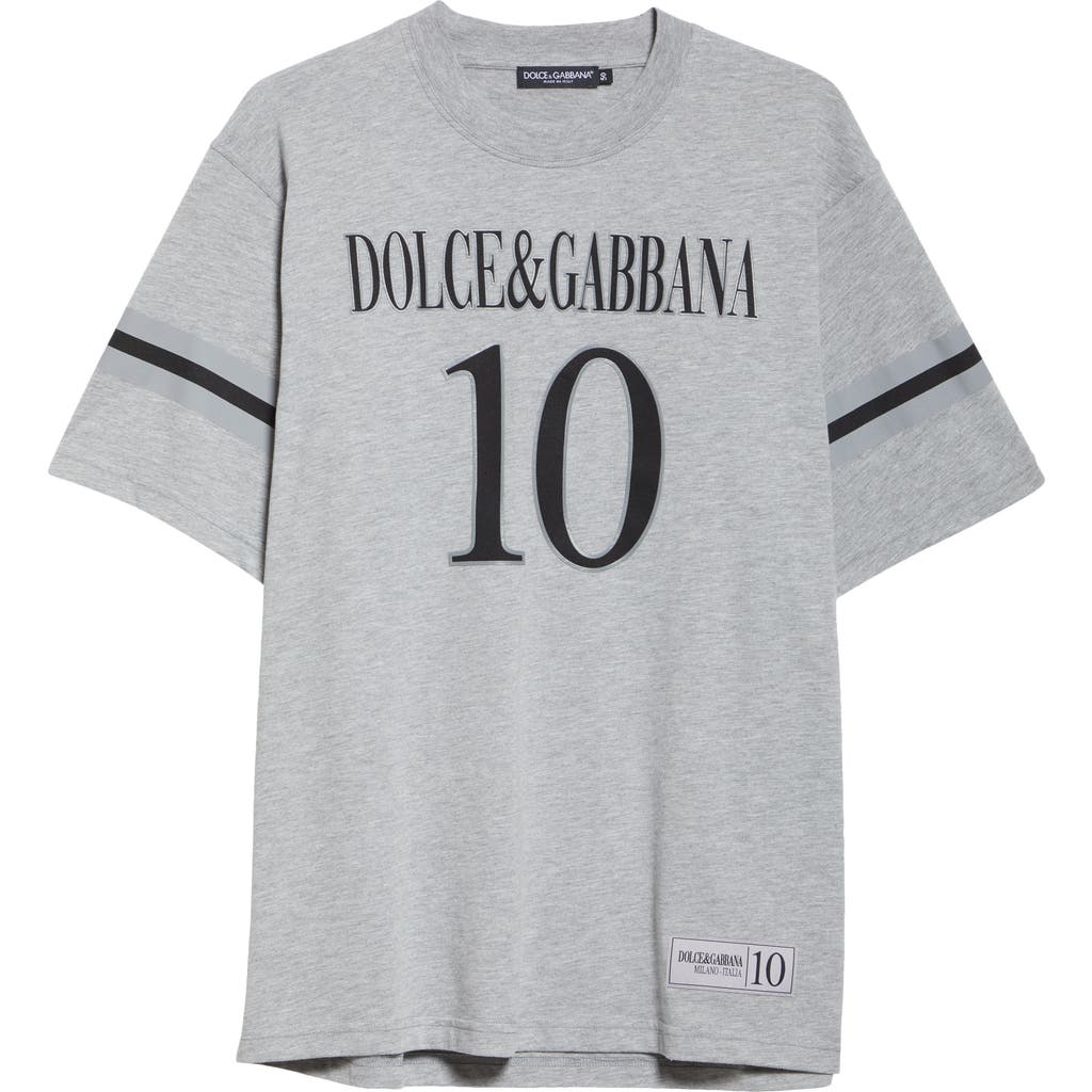 Dolce & Gabbana Dolce&gabbana D&g Logo Graphic T-shirt In S8290 Melange Grigi
