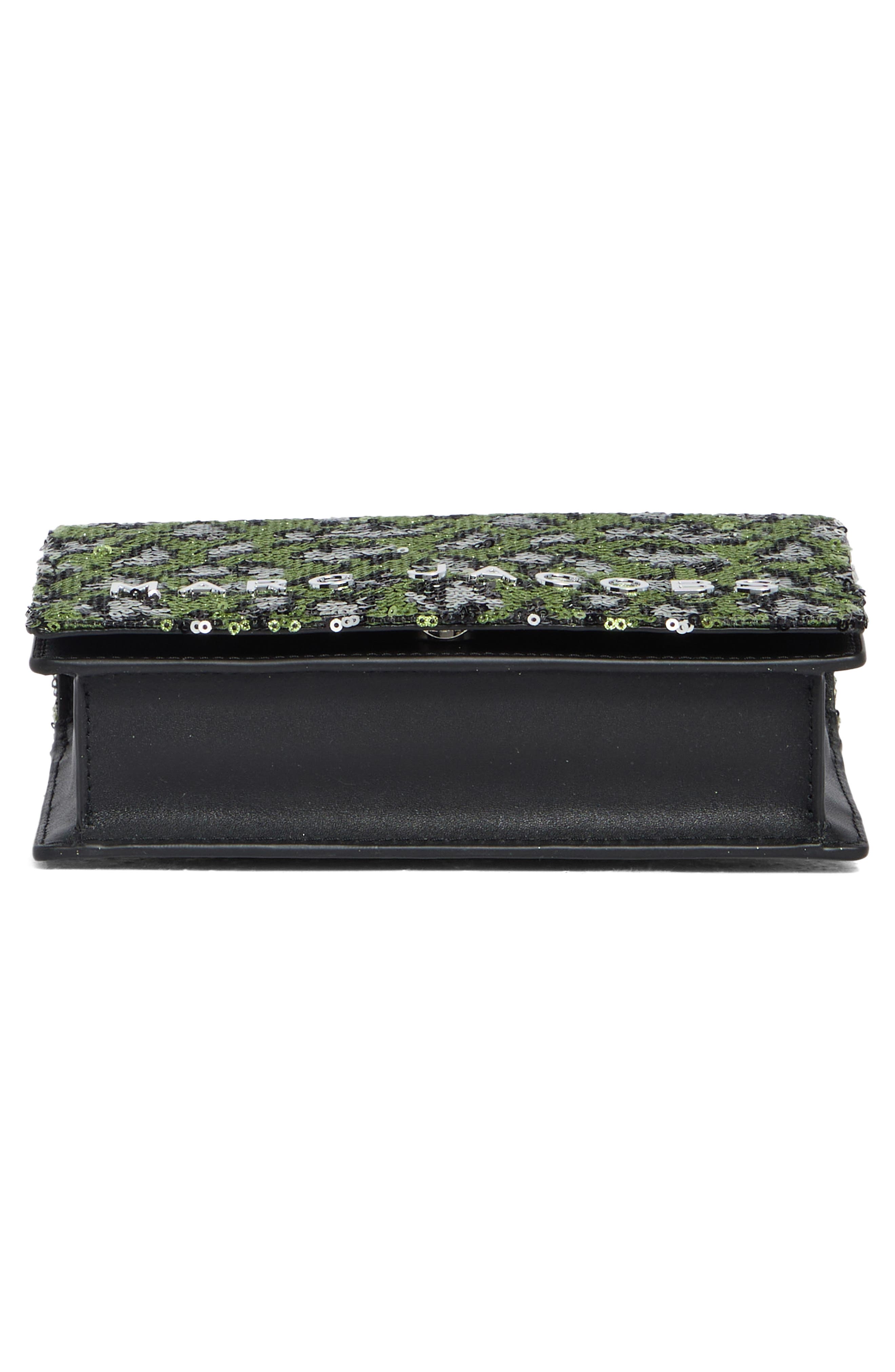 Double Take Sequin Leopard Crossbody Bag, Alternate, color, GREEN MULTI