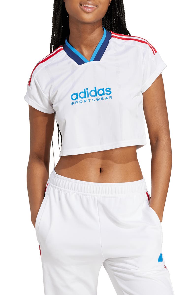 adidas Tiro 3-Stripes Crop T-Shirt, Main, color, 