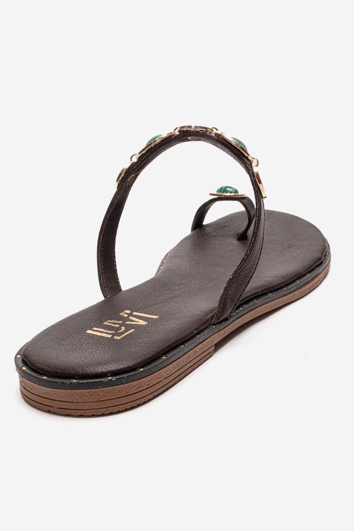 Martinez Leather Thong Sandal, Alternate, color, Brown