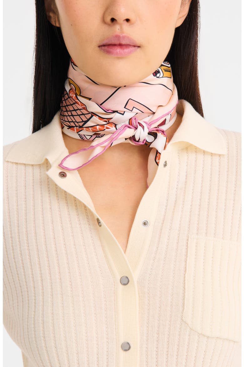 Le Jeu de Cheval Silk Scarf, Main, color, BALLET