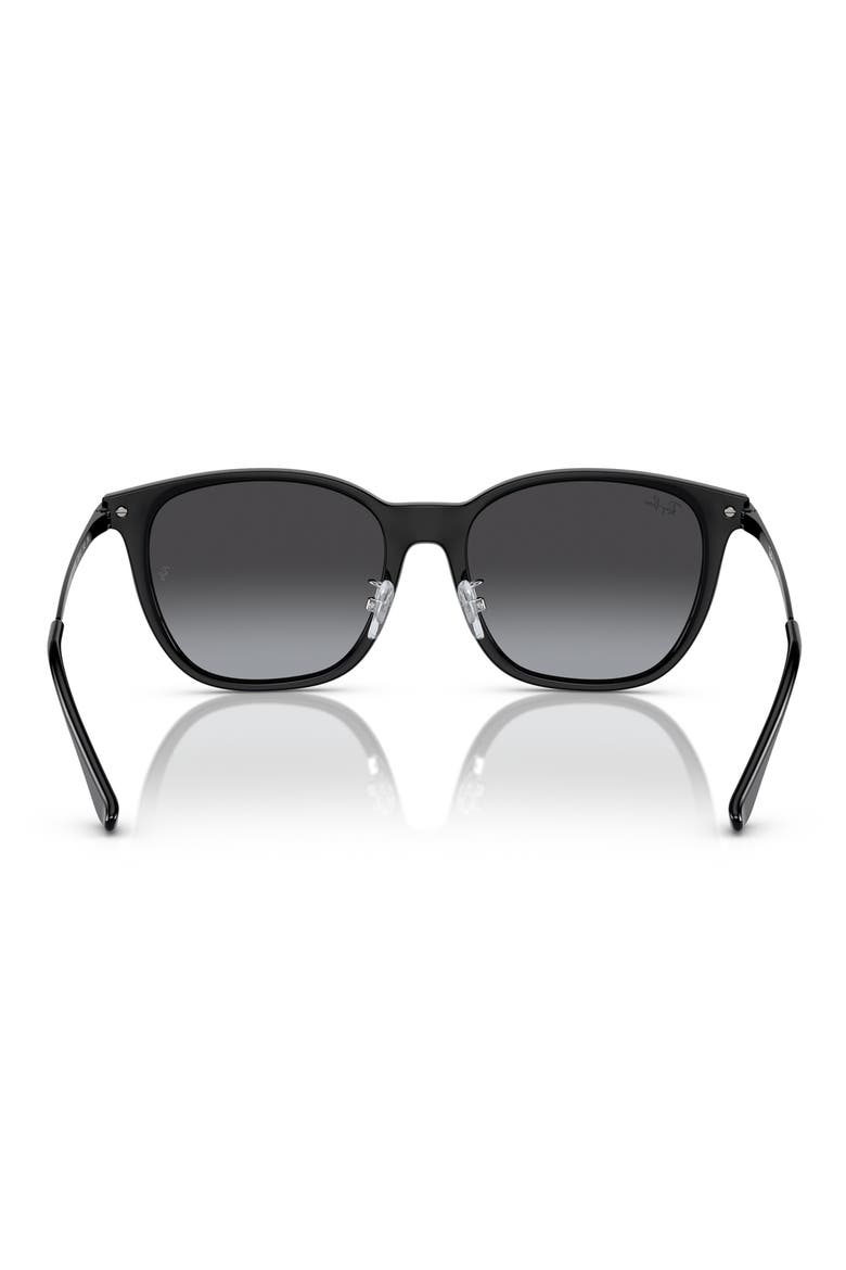 55mm Gradient Square Sunglasses, Alternate, color, BLACK