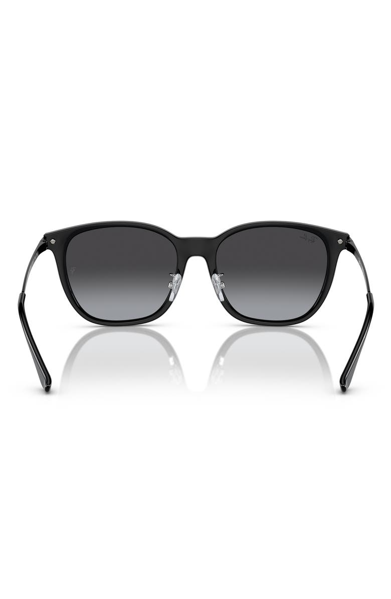 Ray-Ban 55mm Gradient Square Sunglasses, Alternate, color, Black