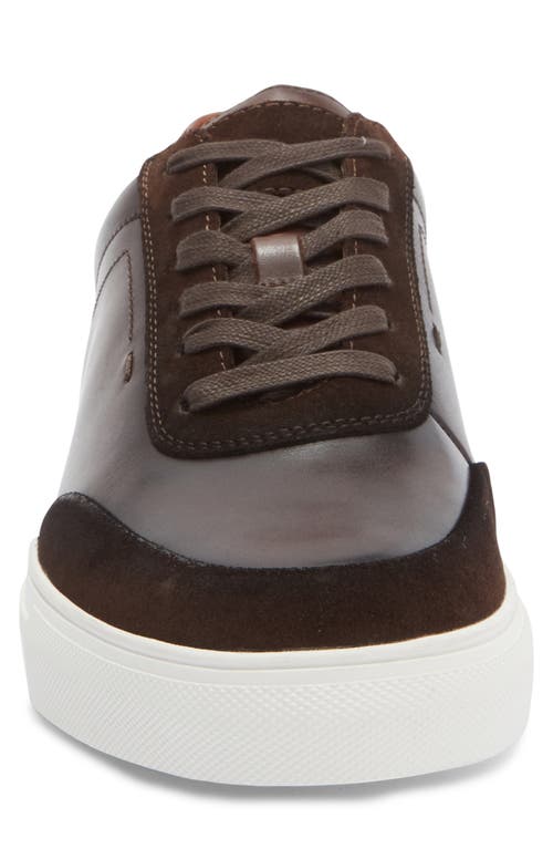 Nordstrom Arlo Leather & Suede Low Top Sneaker In Brown