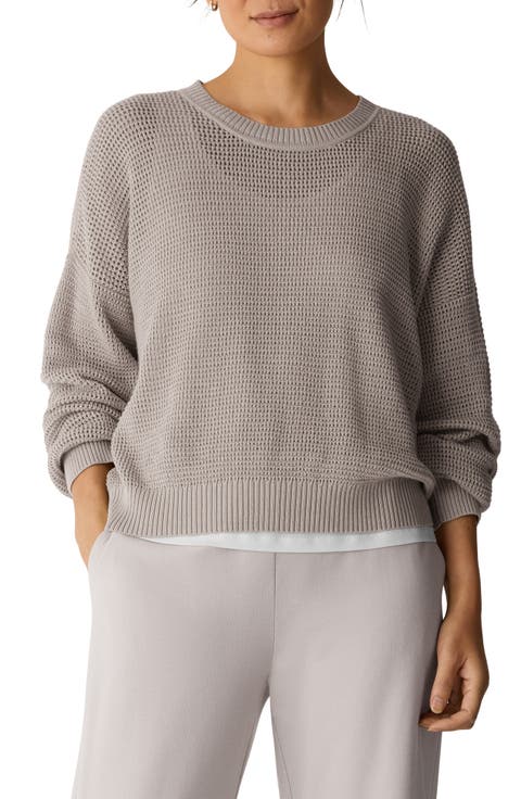 Organic Cotton & Tencel™ Lyocell Crewneck Sweater (Regular & Petite)