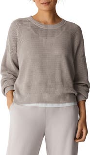 Eileen Fisher Organic Cotton & Tencel™ Lyocell Crewneck Sweater