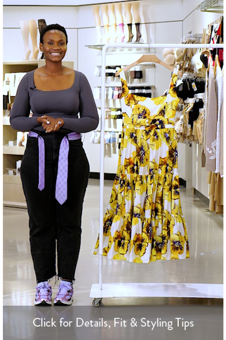Helena Floral Cotton Cocktail Midi Dress video