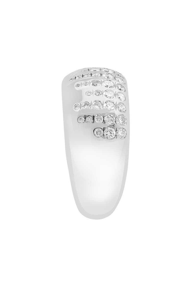 Sterling Silver Graduated Diamond Ring - 0.61ct., Alternate, color, SILVER