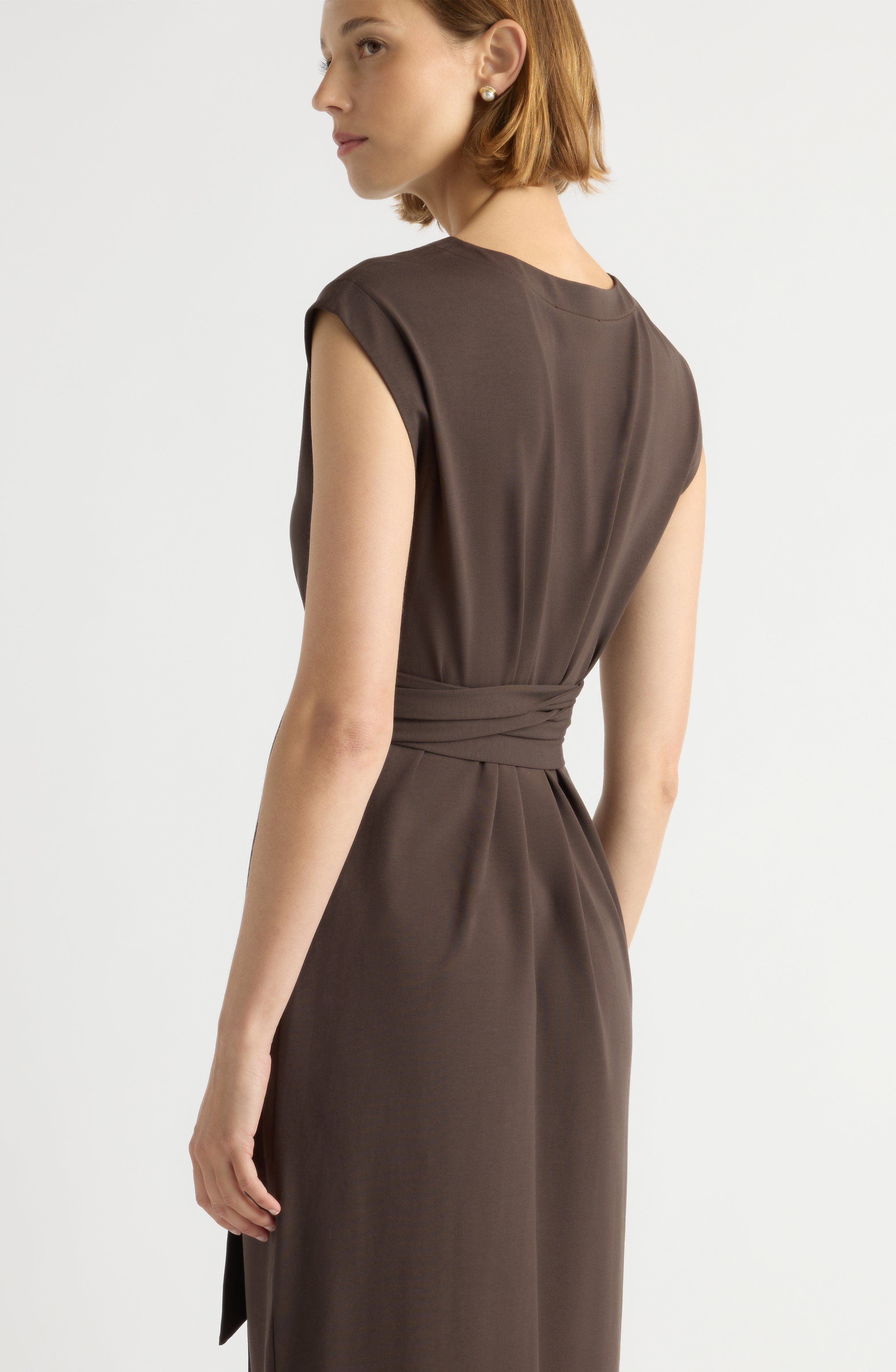 modern renewal eco tie dress Urban Renewal Made In La Eco Linen Tie Shoulder Ruched Babydoll Dress In  Cream