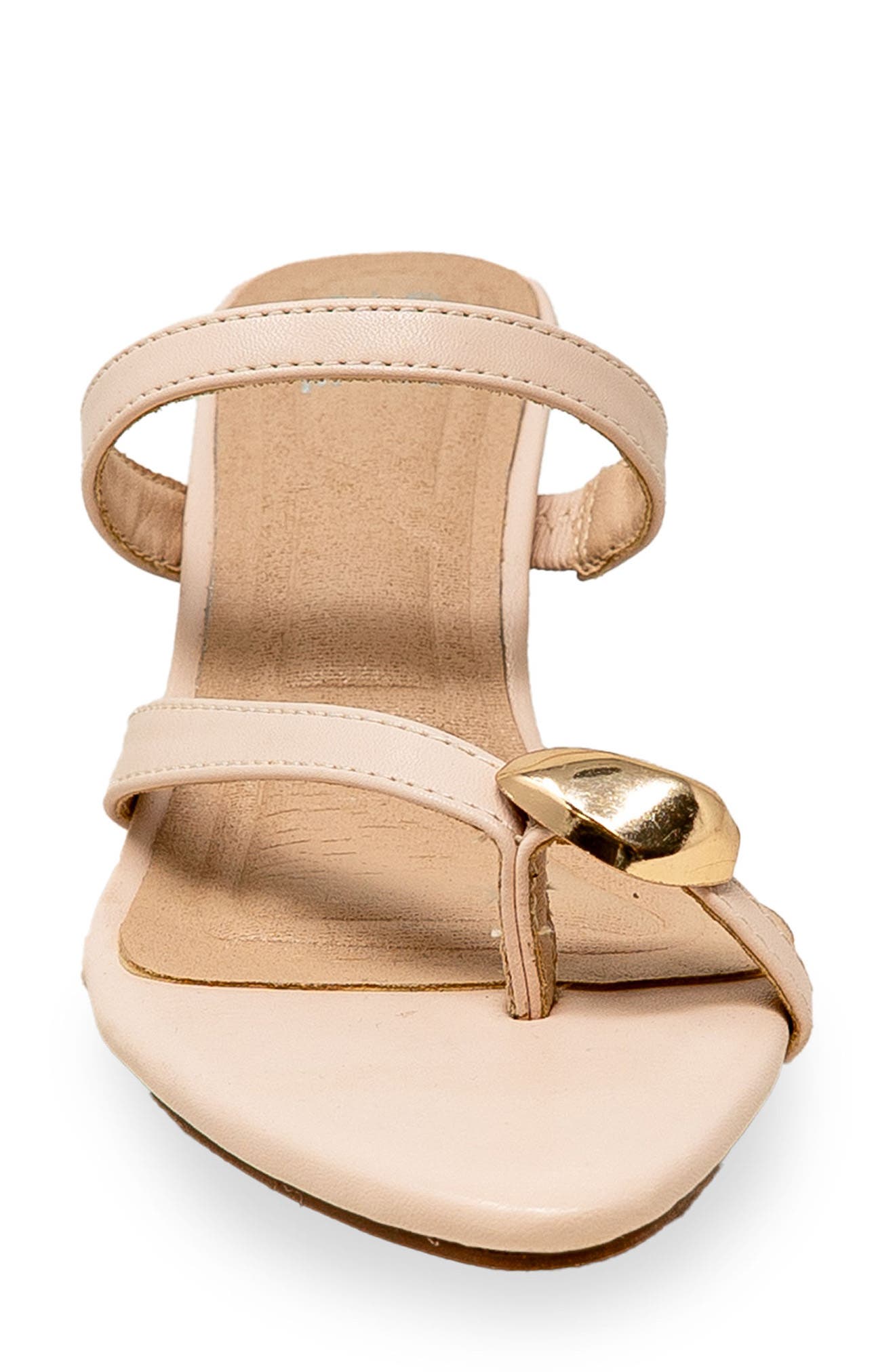 Post Toe Kitten Heel Mule Sandal, Alternate, color, NUDE