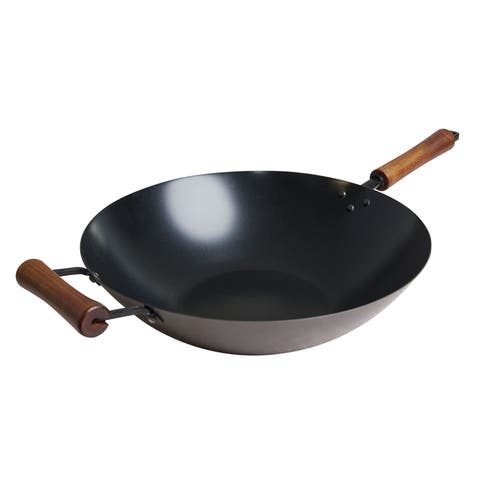 Carbon Steel Ceramic Nonstick Wok, 14-Inch