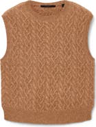 AllSaints Sirius Cable Alpaca Blend Sweater Vest