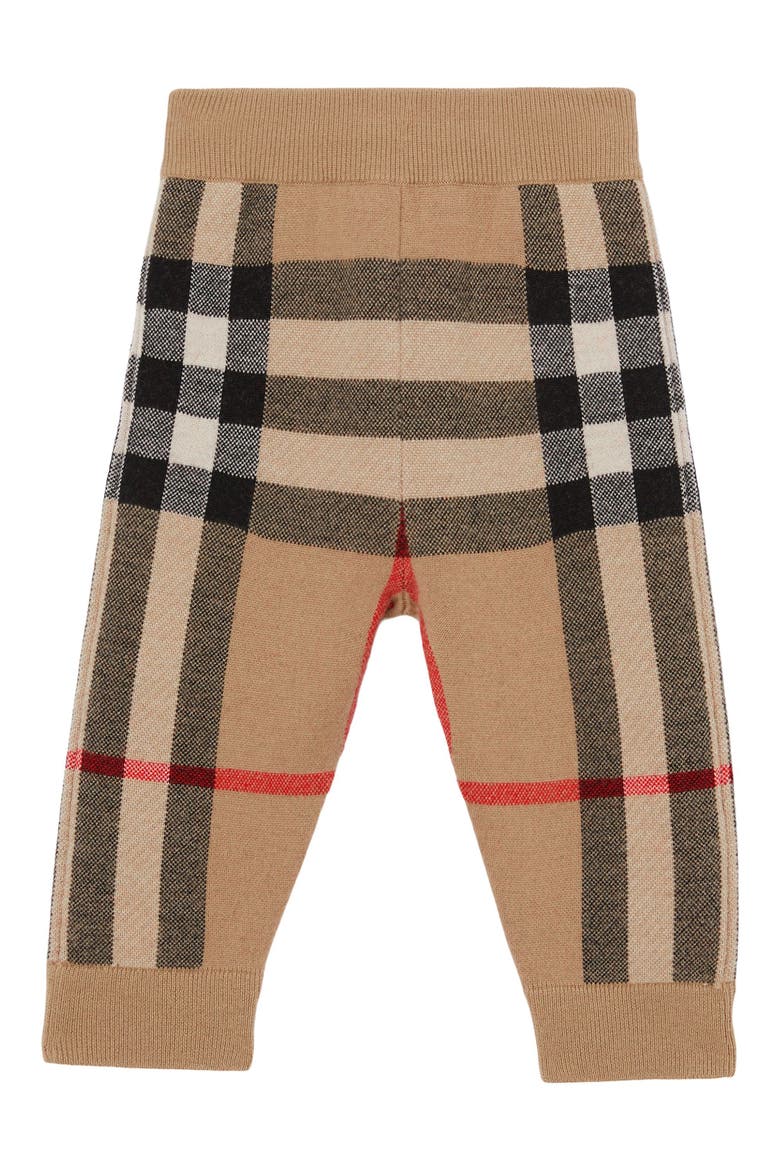 Kids' Gerard Archive Check Wool & Cashmere Blend Joggers, Alternate, color, ARCHIVE BEIGE IP CHECK