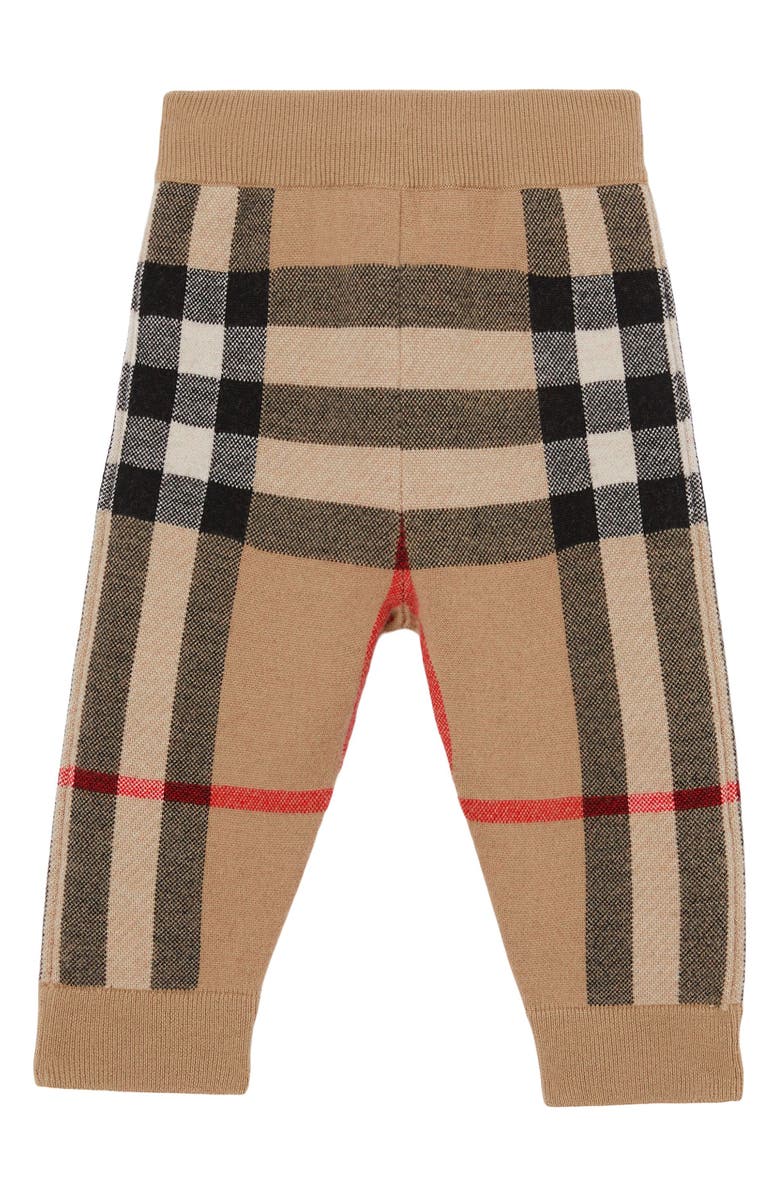 Burberry Kids' Gerard Archive Check Wool & Cashmere Blend Joggers, Alternate, color, 