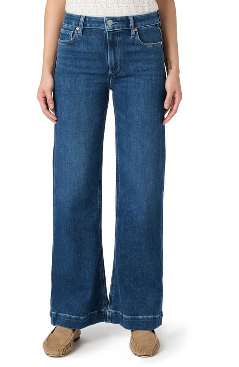 Leenah High Waist Wide Leg Jeans (Vntn Breeze) (Petite)