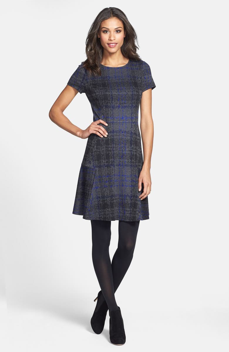 Betsey Johnson Print Ponte Fit & Flare Dress, Alternate, color,